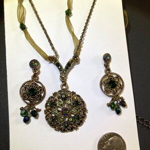 Victorian Inspired Necklace & Earring Set